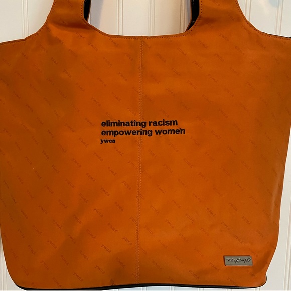 YWCA orange tote bag, eliminating racism, empowering women - Picture 2 of 10